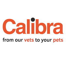 Logotipo de Calibra con el lema "de nuestros veterinarios a tus mascotas".