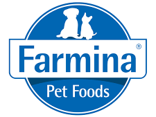 Logo de Farmina Pet Foods, con siluetas de un perro y un gato.